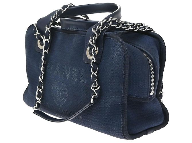 Chanel Deauville Bowling Canvas Small - vista 3