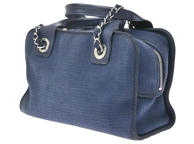 Chanel Deauville Bowling Canvas Small - vista 4