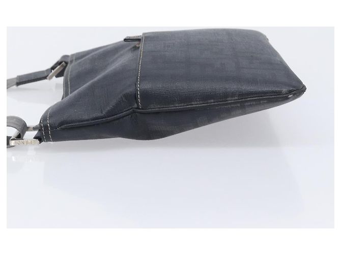 FENDI Zucca Canvas Shoulder Bag PVC Silver Black 7VA247 Auth 213441 - Jerrillo - vista 4