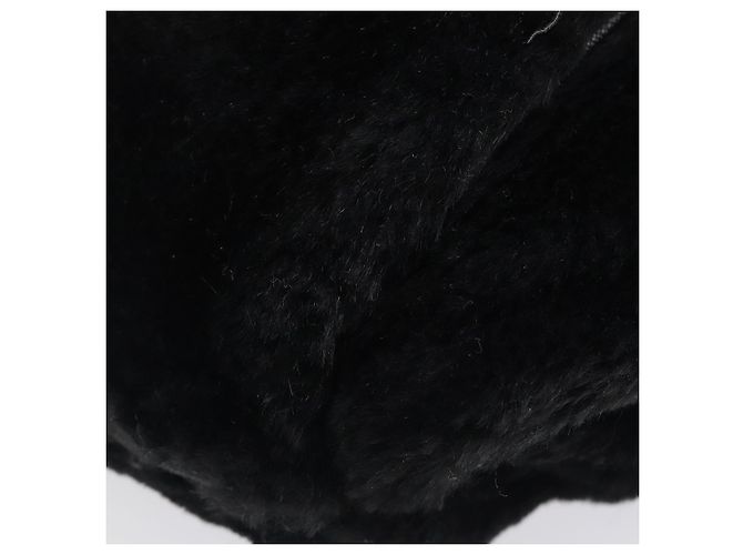 FENDI Tote Bag Acrylic Fur Black Auth 212040 - Jerrillo - vista 12