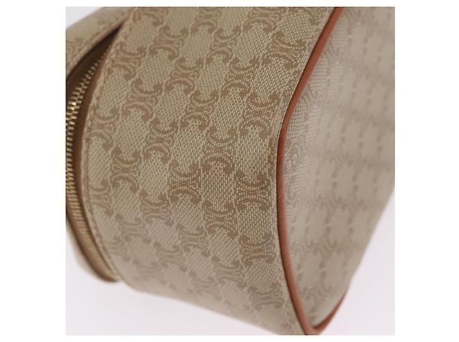Céline CELINE Macadam Canvas Vanity Hand Bag PVC Beige Gold Auth 210891V - Jerrillo - vista 14