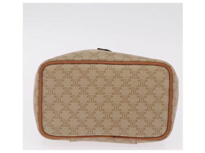 Céline CELINE Macadam Canvas Vanity Hand Bag PVC Beige Gold Auth 210891V - Jerrillo - vista 5