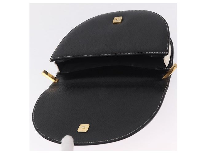 FENDI Shoulder Bag Leather Black Gold Auth 212099V - Jerrillo - vista 10