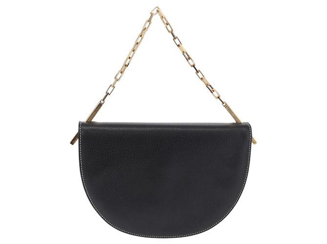 FENDI Shoulder Bag Leather Black Gold Auth 212099V - Jerrillo - vista 13