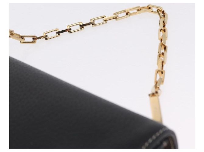 FENDI Shoulder Bag Leather Black Gold Auth 212099V - Jerrillo - vista 14