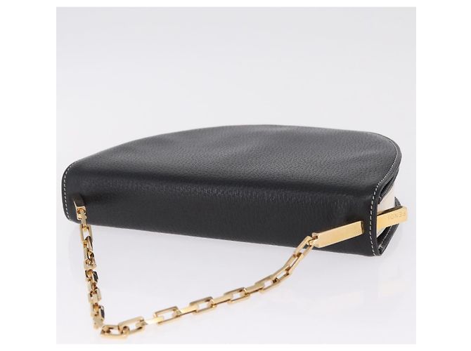 FENDI Shoulder Bag Leather Black Gold Auth 212099V - Jerrillo - vista 6