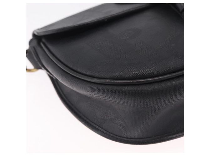 Christian Dior Trotter Shoulder Bag PVC Black Gold Tone Auth BA16780 - Jerrillo - vista 10