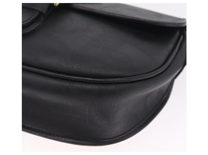 Christian Dior Trotter Shoulder Bag PVC Black Gold Tone Auth BA16780 - Jerrillo - vista 11