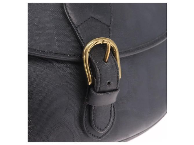 Christian Dior Trotter Shoulder Bag PVC Black Gold Tone Auth BA16780 - Jerrillo - vista 14