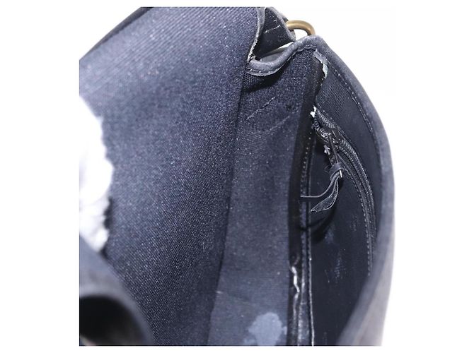 Christian Dior Trotter Shoulder Bag PVC Black Gold Tone Auth BA16780 - Jerrillo - vista 18