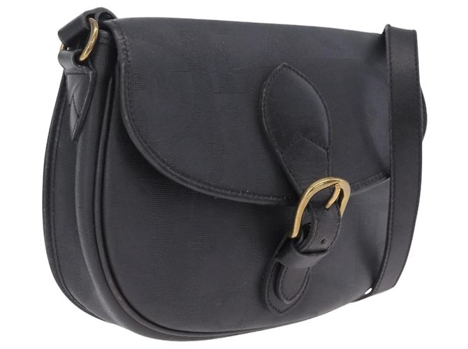 Christian Dior Trotter Shoulder Bag PVC Black Gold Tone Auth BA16780 - Jerrillo - vista 2