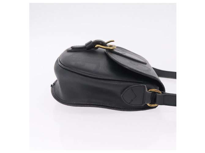 Christian Dior Trotter Shoulder Bag PVC Black Gold Tone Auth BA16780 - Jerrillo - vista 4