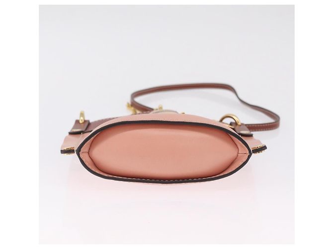 Chloé Chloe Abby Rocky Shoulder Bag Leather Pink Gold Tone Auth BA16799A - Jerrillo - vista 10