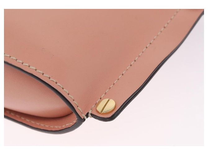 Chloé Chloe Abby Rocky Shoulder Bag Leather Pink Gold Tone Auth BA16799A - Jerrillo - vista 14