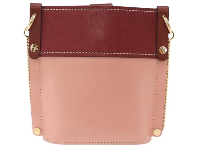 Chloé Chloe Abby Rocky Shoulder Bag Leather Pink Gold Tone Auth BA16799A - Jerrillo - vista 3