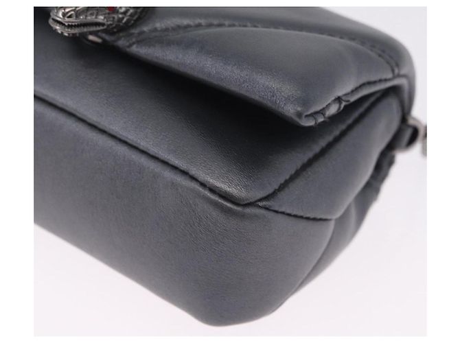Bulgari BVLGARI Serpenti Chain Shoulder Bag Leather Gray Silver Auth 213428V - Jerrillo - vista 15