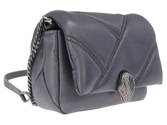 Bulgari BVLGARI Serpenti Chain Shoulder Bag Leather Gray Silver Auth 213428V - Jerrillo - vista 2