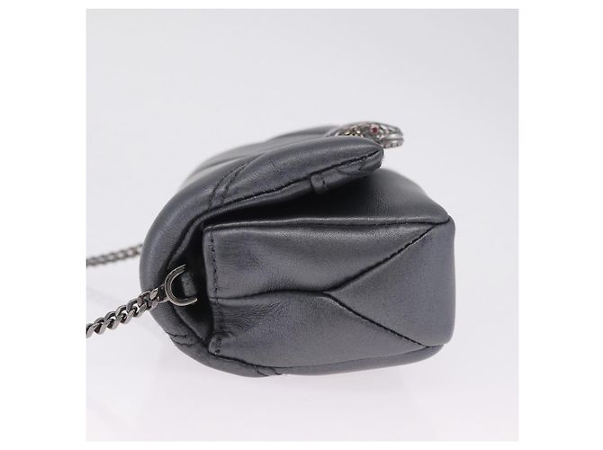 Bulgari BVLGARI Serpenti Chain Shoulder Bag Leather Gray Silver Auth 213428V - Jerrillo - vista 5