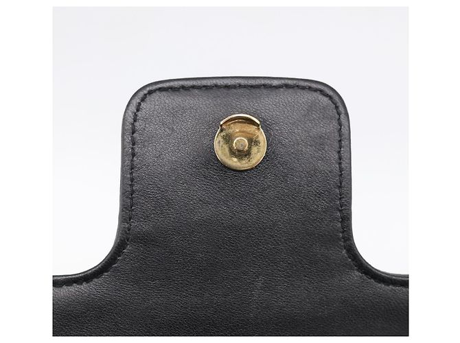 PRADA Gathered Chain Shoulder Bag Leather Black Gold Tone Auth 210874V - Jerrillo - vista 16