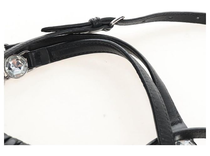 Miu Miu Matelasse Chain Shoulder Bag Leather 2way Black Silver Auth 213427M - Jerrillo - vista 14