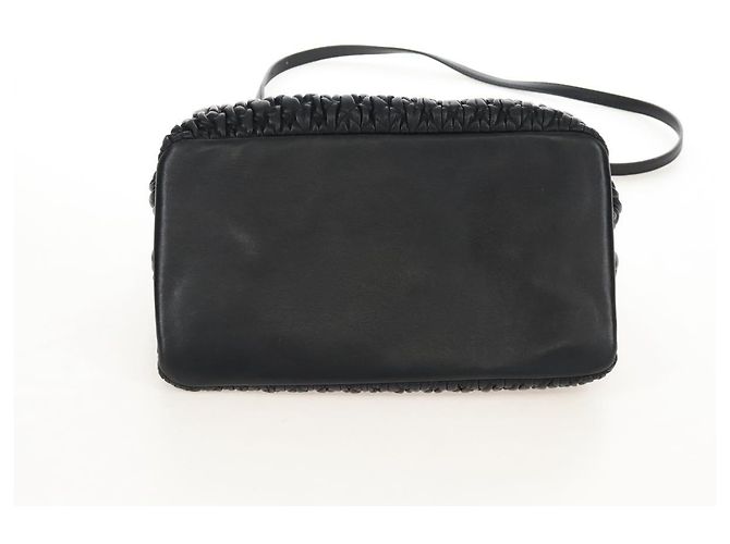 Miu Miu Matelasse Chain Shoulder Bag Leather 2way Black Silver Auth 213427M - Jerrillo - vista 5