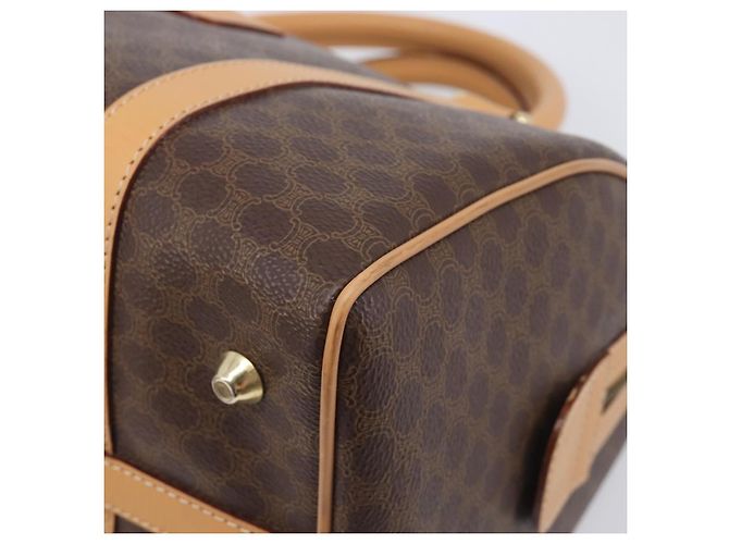 Céline CELINE Macadam Canvas Hand Bag PVC Leather Brown Gold Auth yk21046V - Jerrillo - vista 10