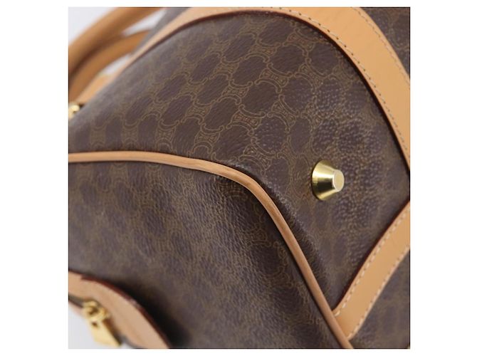 Céline CELINE Macadam Canvas Hand Bag PVC Leather Brown Gold Auth yk21046V - Jerrillo - vista 11