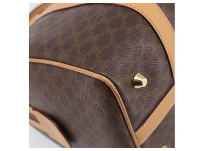 Céline CELINE Macadam Canvas Hand Bag PVC Leather Brown Gold Auth yk21046V - Jerrillo - vista 13