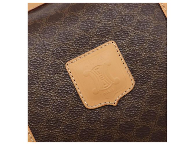 Céline CELINE Macadam Canvas Hand Bag PVC Leather Brown Gold Auth yk21046V - Jerrillo - vista 16