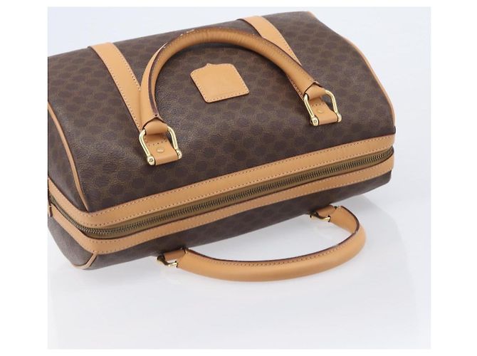 Céline CELINE Macadam Canvas Hand Bag PVC Leather Brown Gold Auth yk21046V - Jerrillo - vista 6