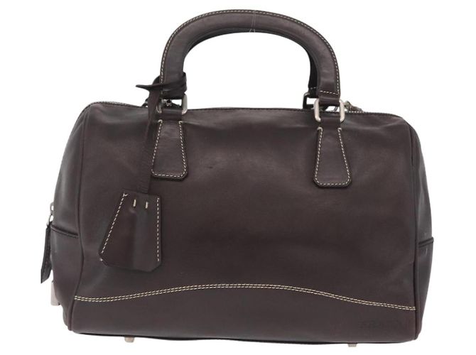 PRADA Mini Boston Bag Boston Bag Leather 2way Brown Silver B11075 Auth am12907A - Jerrillo - vista 13