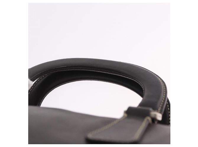 PRADA Mini Boston Bag Boston Bag Leather 2way Brown Silver B11075 Auth am12907A - Jerrillo - vista 14