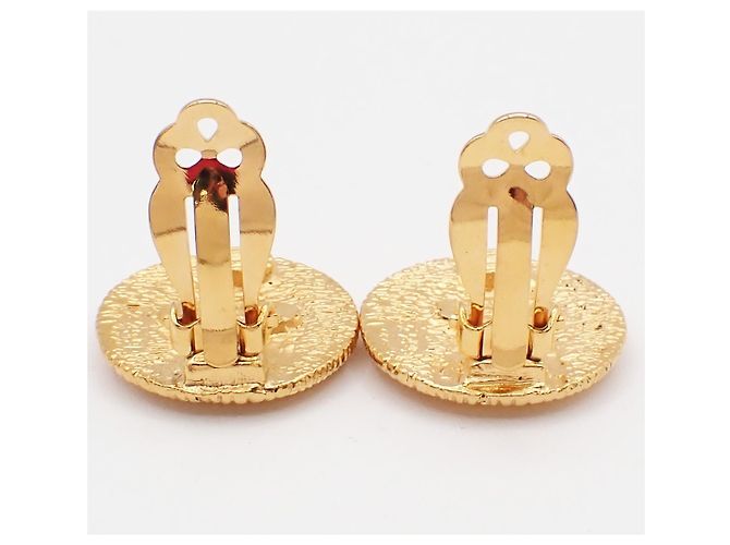 Chanel Vintage Round Clip-On Metal - vista 2