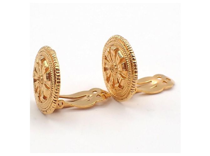 Chanel Vintage Round Clip-On Metal - vista 3