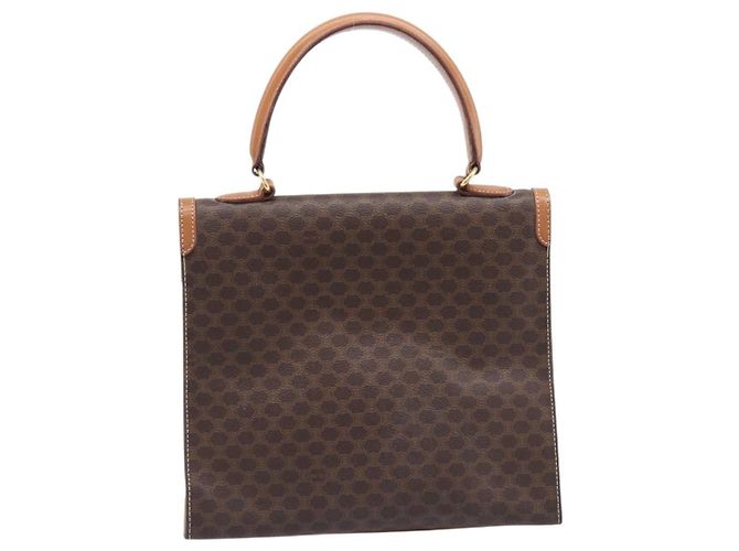 Céline CELINE Macadam Canvas Hand Bag PVC Leather Brown Gold Auth 210885V - Jerrillo - vista 2