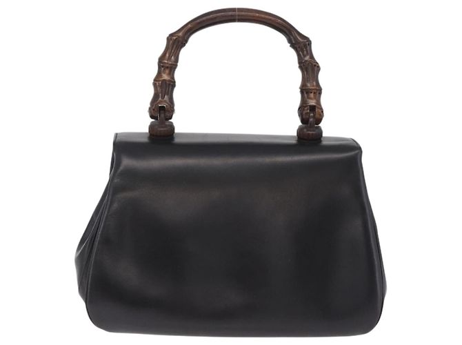 Gucci Vintage Bamboo Top Handle Leather Medium - vista 2