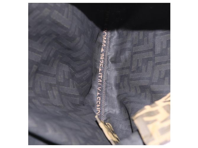 FENDI Zucca Canvas Tote Bag Brown Silver Auth 209368 - Jerrillo - vista 10