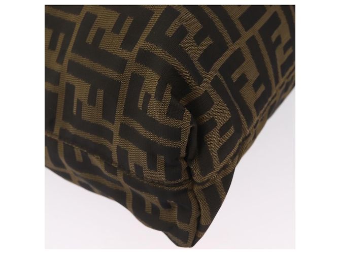 FENDI Zucca Canvas Tote Bag Brown Silver Auth 209368 - Jerrillo - vista 16