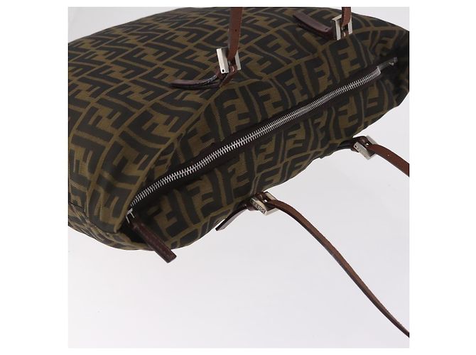 FENDI Zucca Canvas Tote Bag Brown Silver Auth 209368 - Jerrillo - vista 6