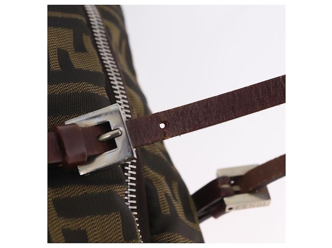 FENDI Zucca Canvas Tote Bag Brown Silver Auth 209368 - Jerrillo - vista 8