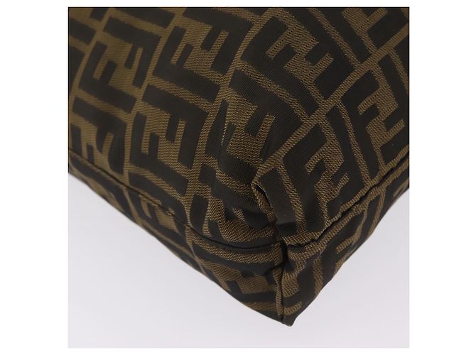 FENDI Zucca Canvas Tote Bag Brown Silver Auth 209368 - Jerrillo - vista 9
