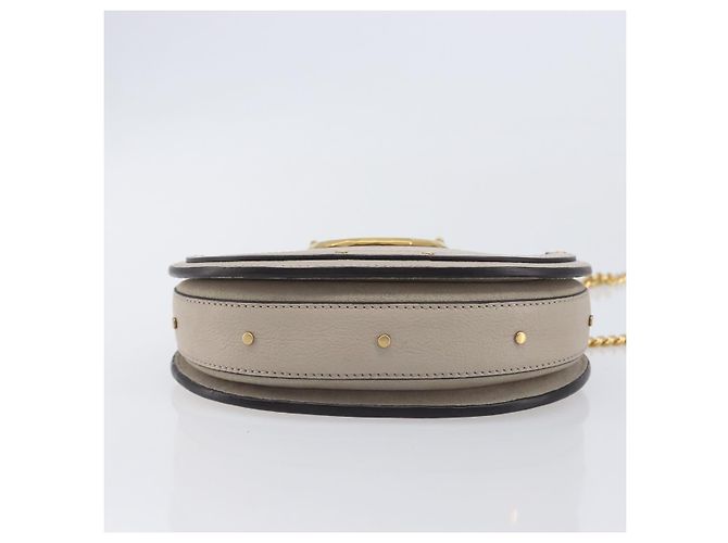 Chloé Chloe Pixy Hand Bag Leather 2way Beige Gold Auth BA16685A - Jerrillo - vista 10