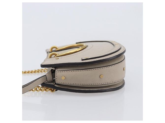Chloé Chloe Pixy Hand Bag Leather 2way Beige Gold Auth BA16685A - Jerrillo - vista 5