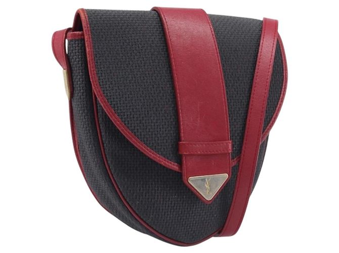 Autre Marque Saint Laurent Shoulder Bag PVC Canvas Black Gold Auth 211878 - Jerrillo - vista 2