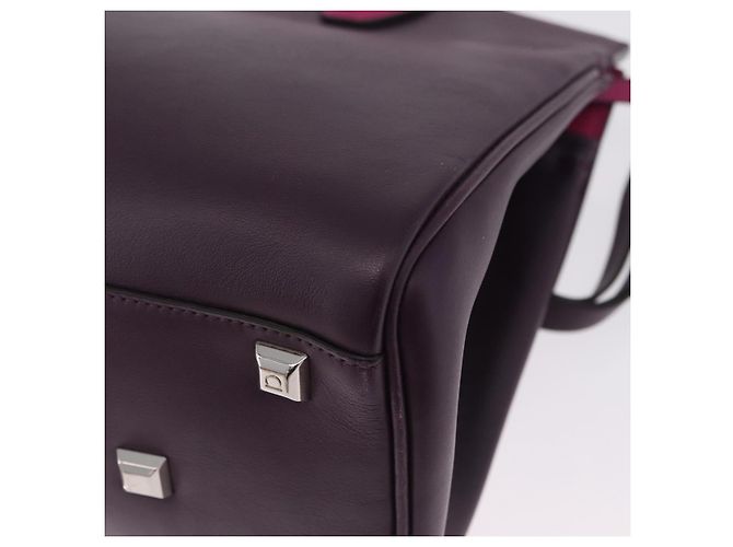 Salvatore Ferragamo Studio Bag Small Leather 2way Purple Silver Auth BA16267V - Jerrillo - vista 20