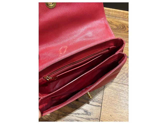 Prada Saffiano Lederhandtasche Rot - Ansicht 10