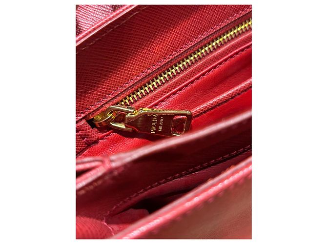 Prada Saffiano Lederhandtasche Rot - Ansicht 5
