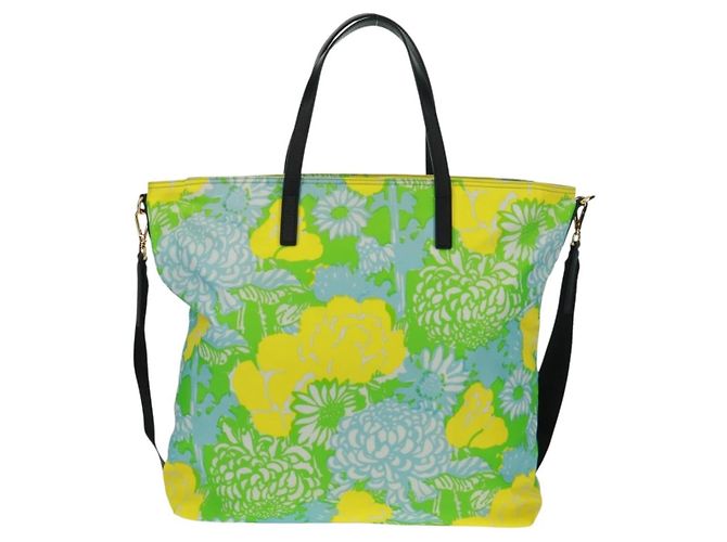 Borsa Prada Floreal Tote Printed Tessuto Large - vista 2