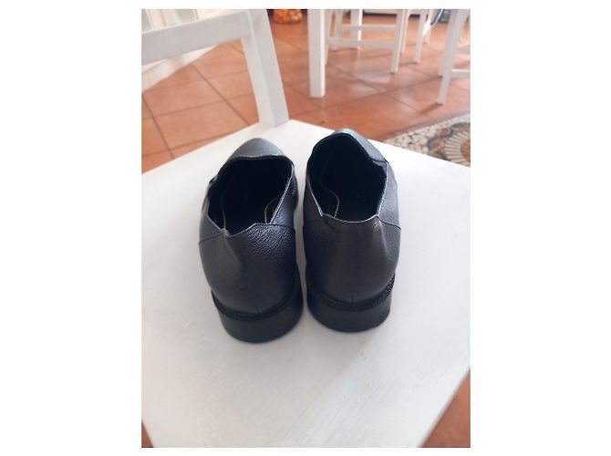 Max Mara Mocassini in pelle blu - vista 4