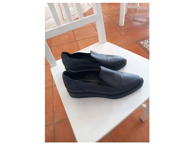 Max Mara Mocassini in pelle blu - vista 5